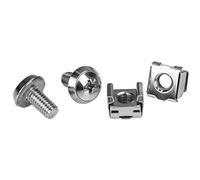 StarTech Paquete de 100 Tornillos M6 12mm, Tuercas de Jaula Cuadradas y Herramienta de Instalación - Kit de Montaje de Hardware Para Rack de Servidores 19" o 10", Armarios y Racks - Plata - TAA