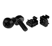 StarTech Paquete de 100 Tornillos M6 12mm, Tuercas de Jaula Cuadradas y Herramienta de Instalación - Kit de Montaje de Hardware Para Rack de Servidores 19" o 10", Armarios y Racks - Negro - TAA