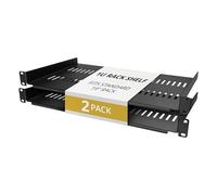 StarTech Paquete de 2 Bandejas 1U Voladizas Ventiladas para Rack o Armario de Servidores de 19" - Estante Cantilever para Rack - Reforzadas - Fondo 25,4cm - 20kg por Unidad