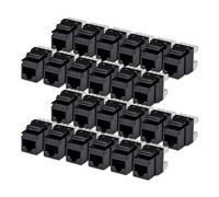 StarTech Paquete de 24 Conectores Keystone Cat6 RJ45 UTP Ethernet - Jack de Pared - 180 Grados de Empujar Tipo 110 - Negro