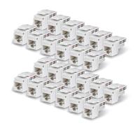 StarTech Paquete de 24 Conectores Keystone Cat6 RJ45 UTP Ethernet - Jack de Pared - 90 Grados de Empujar Tipo 110 - Blanco