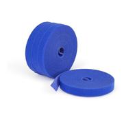 StarTech Paquete de 4 Bobinas de Bridas de Gancho y Bucle de 4,6m - Ancho 1,25cm - De Cortar a la Medida - Bobina a Granel - Azul