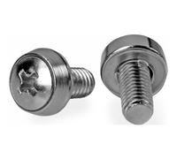 StarTech Paquete de 50 Tornillos M6 12mm para Racks y Armarios, Plata Plata 50-M