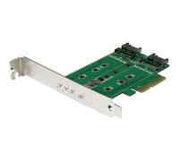 StarTech Tarjeta M.2 PCIe PEXM2SAT32N1 3 puertos (1 NVMe, 2 SATA III) PCIe 3.0 Talla única Verde