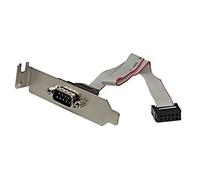 StarTech Placa Ranura Perfil Bajo Serie DB9 Macho a IDC10, Gris (PLATE9MLP) | Low profile, Cabezal serie, 9 pines macho a IDC 10 pines hembra