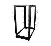 StarTech Rack Abierto 25U 4 Columnas 19in, Profundidad 101cm, Móvil, 544kg | Compatible con equipos informáticos, Cumple EIA/ECA-310-E, Tuercas jaula y tornillos incluidos