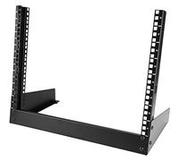 StarTech Rack Abierto Sobremesa 8U 2 Columnas 19in, 50kg (RK8OD) | Mini bastidor autoportante compacto, Para equipos de AV datos e informática