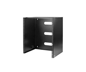 StarTech Rack Mural 12U 19in 34,93cm Panel de Parcheo (WALLMNT12) | Bastidor de red de perfil bajo, Para equipos poco profundos, Panel de acceso trasero para cables