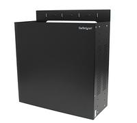 StarTech Rack Mural Vertical 4U 19in - 2 Columnas (RK419WALVO) | Armario de acero de perfil bajo para equipos de red, ahorra espacio en entornos SOHO