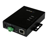 StarTech.com Servidor de dispositivos Serie a IP NETRS2322P – 2 puertos RS232 – Metal, Negro