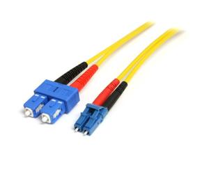 StarTech SMFIBLCSC7 - Cable de red adaptador monomodo dúplex fibra óptica LC-SC 9/125, 7 m