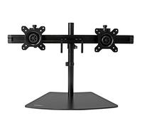 StarTech Soporte 2 Monitores 12-24in, VESA, Negro (ARMBARDUO) | Hasta 8kg por monitor, VESA 75x75/100x100, Base de perfil bajo, Inclinación 15