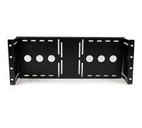 StarTech Soporte 4U para Monitor VESA LCD en Rack de 19in (RKLCDBK) | Acero prensado en frío, Compatible VESA 75mm y 100mm, Profundidad ajustable