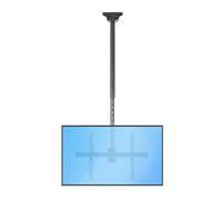 StarTech.com Soporte de Techo para TV - Soporte Universal de Cielo Raso para TV de Movimiento Total con Mástil Telescópico Largo Ajustable - Soporte VESA para Pantallas 32" a 75" - Giro e Inclinación