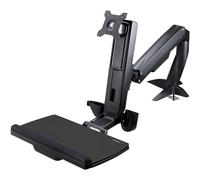 StarTech.com - Brazo de Soporte de Pie y Sentado Ajustable VESA para Monitores de hasta 24 Pulgadas con Soporte para Teclado y R