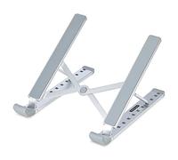 StarTech Soporte Plegable para Portátil y Tablet, Aluminio Ventilado, 10kg | Marco abierto ventilado, Ligero 329g plegable en barra, Bolsa de transporte incluida
