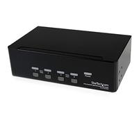 Startech SV431DD2DUA - Conmutador Switch KVM (4 Ordenadores, 2 monitores, Dobles DVI, Audio, 4 Puertos USB, 2048 x 1536)