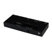 StarTech Switch HDMI 2 Puertos, 1080p, Auto/Prioritario, EDID (VS221HDQ) | Selector de 2 entradas HDMI a 1 salida, Consola de control manual integrada, Emulación EDID