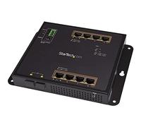 StarTech Switch Industrial Gigabit PoE+ 8 Puertos 2 SFP 30W (IES101GP2SFW) | Hasta 30W por puerto PoE con presupuesto total de 200W, Alimenta cámaras sensores y AP WiFi