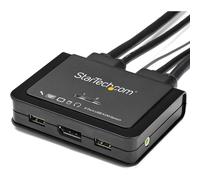 StarTech.com Switch Conmutador KVM de 2 Puertos DisplayPort 4K60Hz con Cables Incorporados ( SV211DPUA4K )