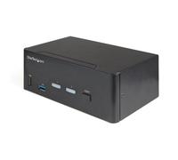 Startech Switch KVM 2 Puertos HDMI 2.0 4K Dual Monitor Hub USB 3.0 Audio 7.1 HDR Negro