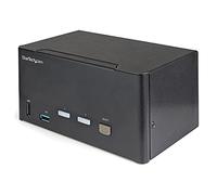 StarTech Switch Conmutador KVM SV231TDPU34K 2x DisplayPort para 3 monitores 4K 60Hz HDR Hub USB