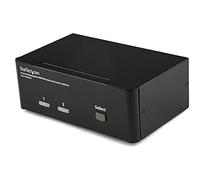 StarTech.com Conmutador Switch KVM - 2 puertos USB 2.0 - Audio Vídeo DisplayPort 2 Monitores ( SV231DPDDUA )