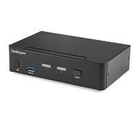 StarTech Switch Conmutador KVM DisplayPort SV231DPU34K 2 puertos 4K 60Hz USB 3.0 Audio TAA