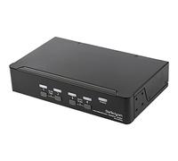 StarTech Switch KVM DisplayPort 4 Puertos, 4K 60Hz, DP 1.2, Hub USB 2.0 | Hub USB 2.0 de 2 puertos, Audio analógico de 3, 5mm, HDCP, Conmutación por tecla de acceso rápido