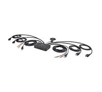 StarTech Switch KVM HDMI 2 Puertos Doble Monitor, 4K 60Hz, Cables 1,5m | Conmutación por pulsador remoto y teclas rápidas, Compatible con Windows, macOS, Linux y ChromeOS