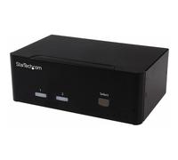 StarTech Switch KVM VGA 2 Puertos Doble Monitor, Hub USB, Audio, 1920x1200