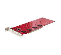 StarTech Tarjeta Adaptadora 4X M.2 NVMe AHCI a PCIe x16, PCIe 4.0 | Para 4 SSD M.2 NVMe o AHCI, Tamaños 2242/2260/2280/22110, Retrocompatible con PCIe 3.0, RAID por software