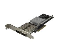 StarTech Tarjeta de Red 40GbE QSFP+ 2 Puertos Intel XL710 Fibra Optica LAN | Soporte MSA, fibra MMF y SMF, PCIe 3.0 x8, Arranque PXE, Jumbo Frames 9K, VLAN, Data Center Bridging