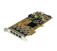 StarTech Tarjeta De Red PCI Express 4 Puertos Gigabit Ethernet Con PoE PSE