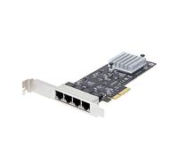 StarTech Tarjeta de Red PCIe 4 Puertos 2,5G I225-V (PR42GI-NETWORK-CARD) | Multigigabit sobre cableado Cat5e/Cat6, Compatible con NBASE-T 802.3bz, PCI Express 2.0