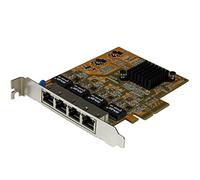 StarTech Tarjeta de Red PCIe Gigabit de 4 Puertos RJ45 (ST1000SPEX43) | Chipset Realtek RTL8111H, Para servidores y estaciones de trabajo, Alto ancho de banda