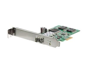StarTech Tarjeta de Red PCIe Gigabit Ethernet Fibra 1 Puerto SFP Abierto | Soporte de perfil bajo y altura media, Tramas jumbo, Compatible con IEEE 802.3z 1000Base-SX/LX, SNMP v1