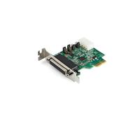 StarTech Tarjeta de serie PCI Express RS232 de 4 puertos - Adaptador - UART 16950 - Caché FIFO de 256 bytes - ASIX AX99100 -