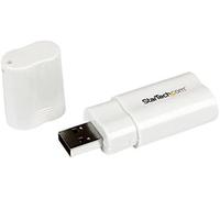 Startech tarjeta de sonido estereo usb externa blanco (icusbaudio)