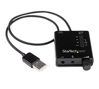StarTech.com Tarjeta de Sonido Estéreo USB Externa Adaptador Conversor con Salida SPDIF - Negro