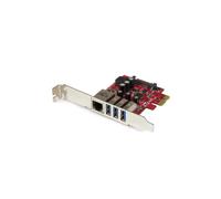 STARTECH Tarjeta PCI Express de 3 puertos USB 3.0 y 1 puerto Gigabit Ethernet con UASP - Adaptador PCIe 3x USB 1x GbE