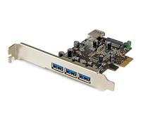 StarTech Tarjeta PCI Express PEXUSB3S42 – 4 puertos USB 3.0 (5 Gbps), 3 externos y 1 interno