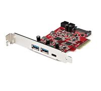 StarTech Tarjeta PCIe 5 Puertos USB 10Gbps USB-C y USB-A (PEXUSB312A1C1H) | Chipset ASMedia 3142, Compatible con UASP, Alimentación SATA suplementaria
