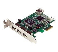 Tarjeta USB - StarTech.com PEXUSB4DP Tarjeta PCI Express USB 2.0 de 4 Puertos Perfil Bajo