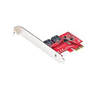 StarTech Tarjeta PCIe SATA III de 2 Puertos, 6Gbps (2P6G-PCIE-SATA-CARD) | Adaptador PCI Express a SATA, Controlador ASM1061, Admite multiplicador de puertos y NCQ
