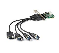 StarTech Tarjeta Serie PCIe 4 Puertos DB9 RS232 UART 16950 Win/Linux (PEX4S