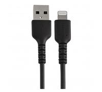 StarTech.com Cable Resistente USB-A a Lightning de 30 cm Negro - Cable de Sincronización y Carga USB Tipo A a Lightning con