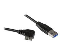 StarTech Cable USB3AU1MRS Micro USB 3.0 a USB A, delgado, acodado a la derecha, 5 Gbps, 1 metro