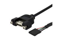 StarTech.com Cable de 30cm USB 2.0 para Montaje en Panel Conexión a Placa Base - Hembra USB A