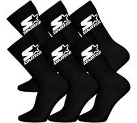 STARTER 6 pack Crew Socks - Black - 35/38